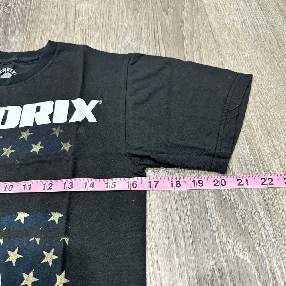 Authentic Jimi Hendrix Mens Small Black Graphic T-Shirt American Flag Rock Band - Picture 5 of 9